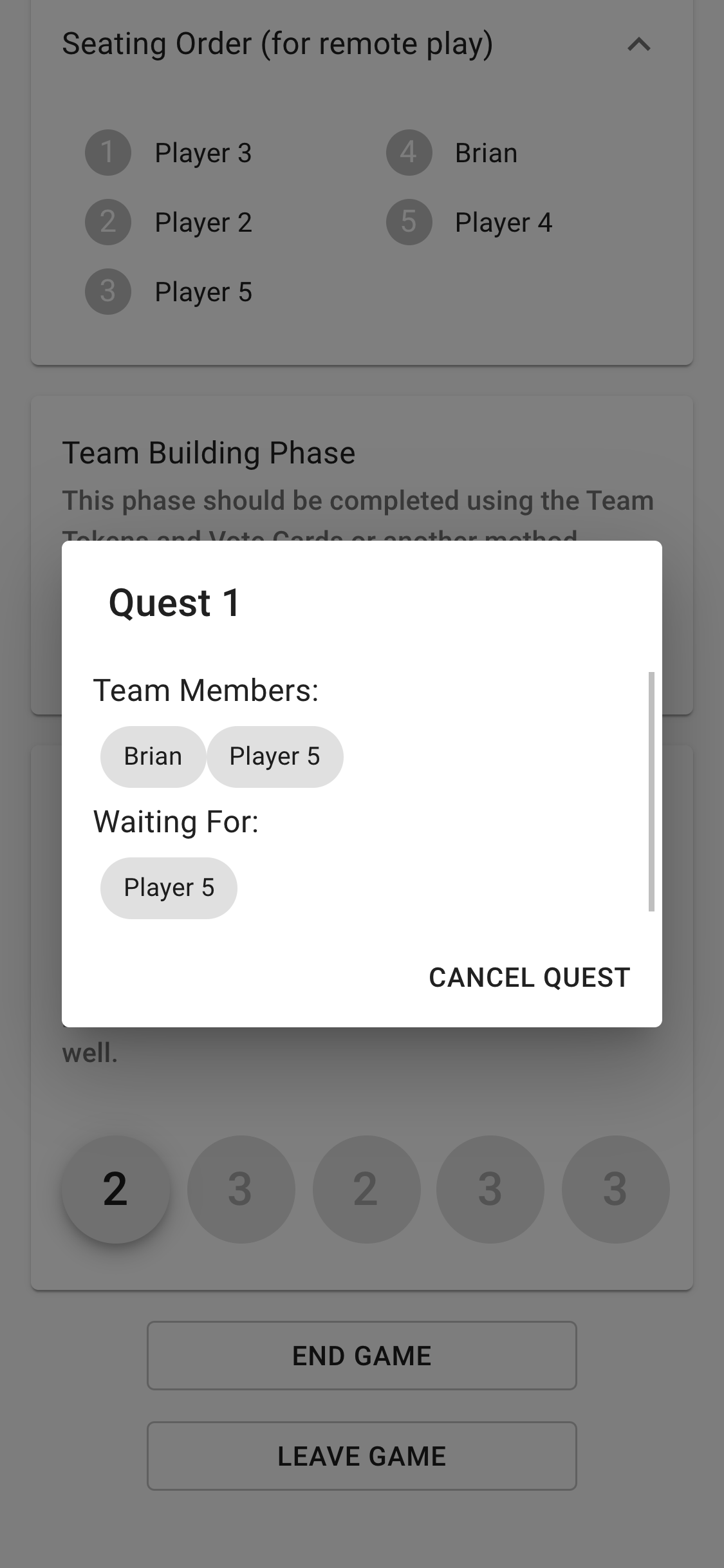 Quest Waiting